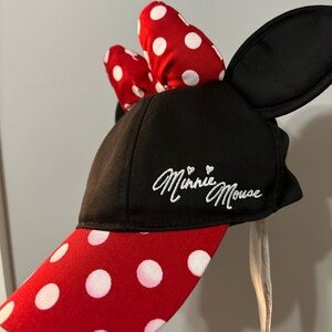 Minnie Mouse Polka Dot Kids Cap - Red & Black - Authentic Walt Disney World Hat
